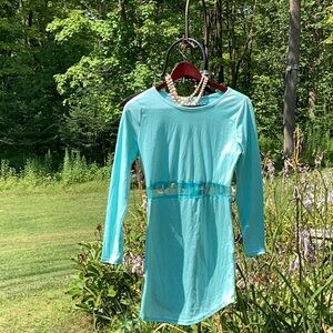 🔥  SEXY Peek-a-Boo BabyBlue Aqua Mini Dress 👗 Swim Cover Up